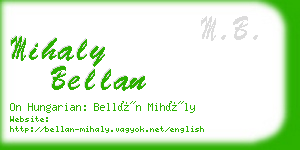 mihaly bellan business card